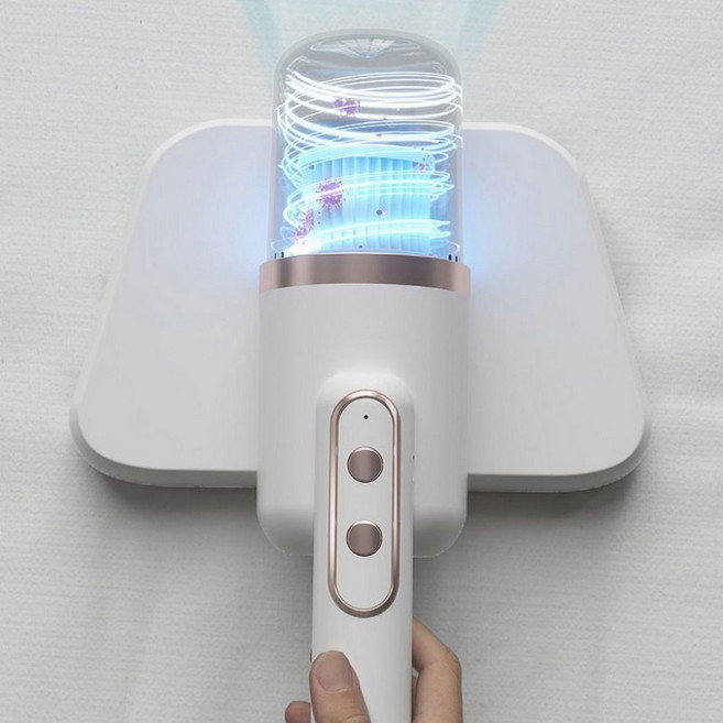 WINKDRAGON UV 무선 침구 청소기 심층 진드기 제거기 필터3개, 코지화이트