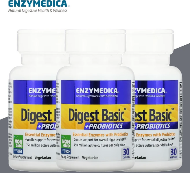 엔자이메디카 다이제스트 베이직 유산균 30캡슐 3개 프로바이오틱스 락토바실러스, 30정 - 쿠팡