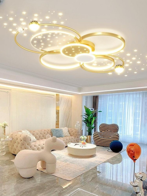 거실 천장조명 LED 디자인 천체 우주 특이한 슬림 주광색 인테리어, 패키지 04 2실2거실