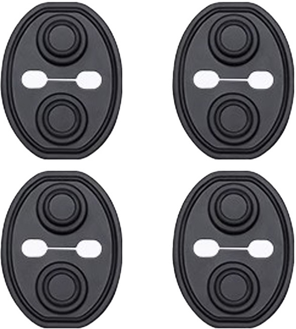 SEAMETAL 업그레이드 자동차 도어락 보호패드 문쾅방지 패드 충격 소음방지 실리콘 쿠션, 4개, 블랙