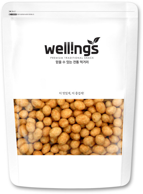 웰링스 추억의 옛날 과자 간식 로스티드피넛츠600g, 1개, 600g