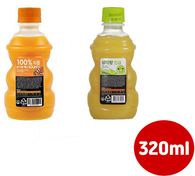 제주 삼다향 100% 착즙주스 320ml 레드향감귤5개+청귤5개/총10개/무배