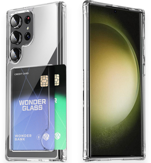 원더글라스 카드수납 이지 리무벌 에어 범퍼 투명 케이스