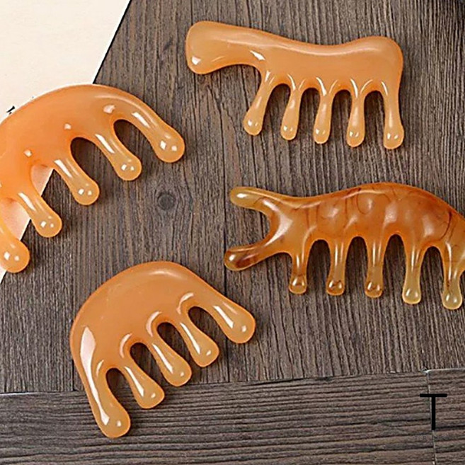 목뒤 마사지 머리 두피 지압기 괄사기 휴대용 마사지기 4종세트