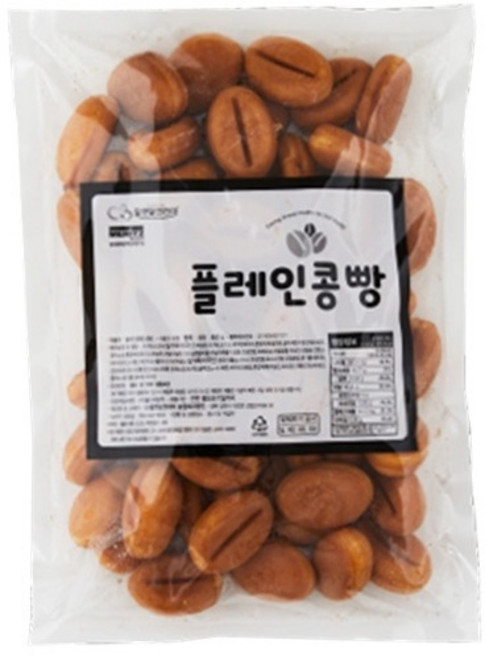 알앤알 커피콩빵 플레인 4.5kg 업소용 대용량 플레인 콩빵, 450g, 10세트