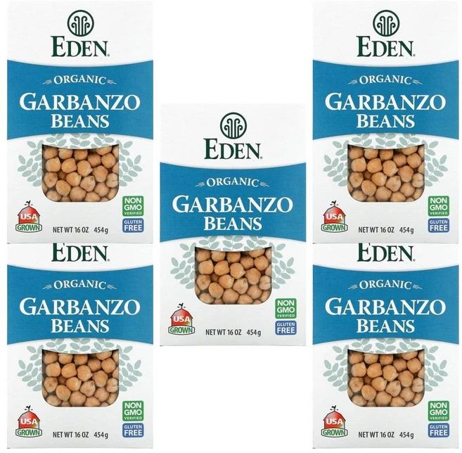 Eden Foods 유기농 병아리콩 454g 16oz 5팩, 5개 - 쿠팡