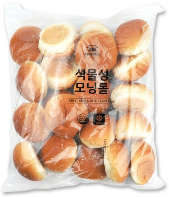 신라명과 식물성 모닝롤 480g(24g x 20개) 비건 모닝빵 플레인, 없음, 24g, 20개