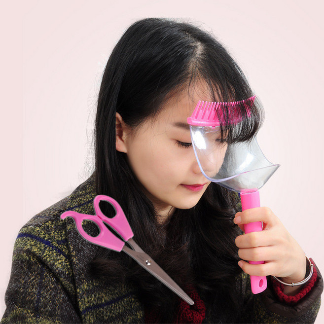 미즈코스 셀프 앞머리 자르기 혼자서 컷트 미용 가위 머리 헤어컷 툴, 2개