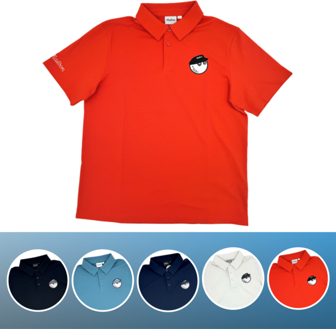 말본 남성용 버킷 포인트 반팔 티셔츠