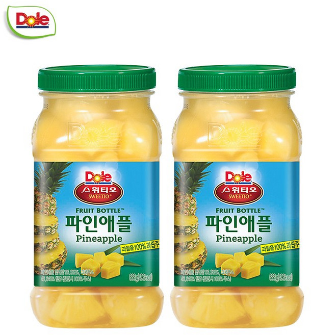 Dole 돌 후룻바틀 파인애플 666gx2개/과일통조림, 2개, 666g
