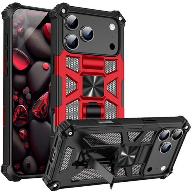 아이폰17 17에어 17프로 17프로맥스 카모 플라쥬 패턴 킥스탠드 아머 하드 범퍼 핸드폰 케이스