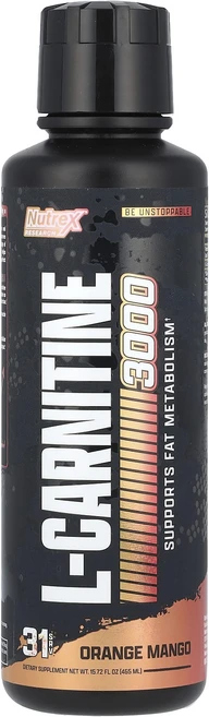 Nutrex Research 액상 카르니틴 3000 오렌지 망고 465ml(15.72fl oz), Nutrex ResEAR 이어ch, L-카르니틴 300, 1개 - 쿠팡