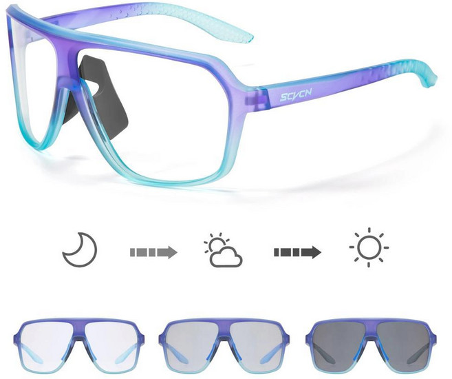 포토 크로 믹 안경 사이클링 선글라스 스포츠 러닝 자전거 도로 산악 고글, [01] 1lens no box, 17. 05 / A. 1lens- no box