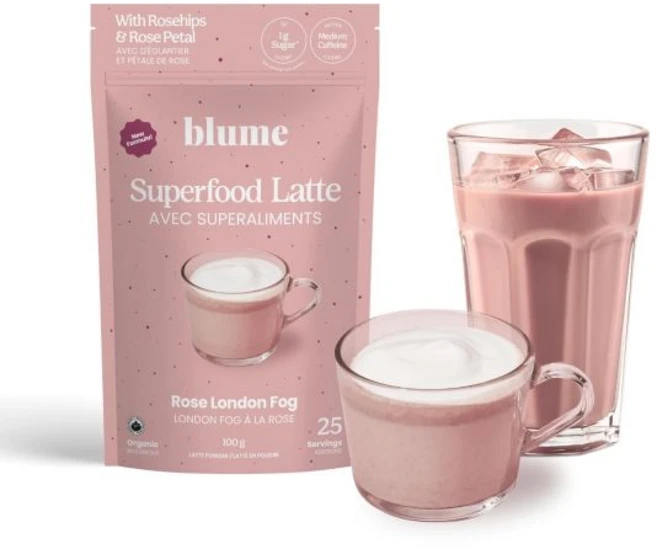 인스턴트 커피 파우더커피 블루메 솔티드 카라멜 라떼 무설탕 케토 친화적 비건 글루텐 프리 슈퍼푸드 100그램, Rose London Fog, 100g, 1개, 1개 - 쿠팡