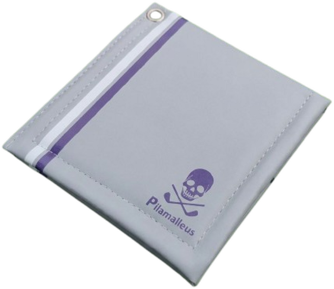 해골 극세사 골프 릴타올 골프수건, 1개, 그레이