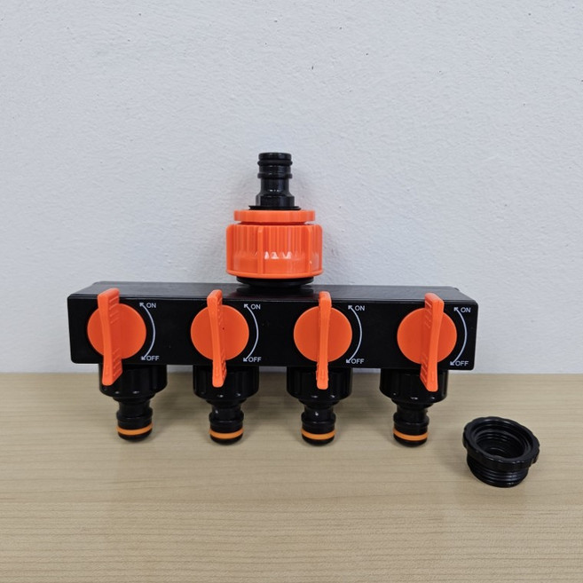 개별밸브 4구 수도분배기 물호스분배기, 1개