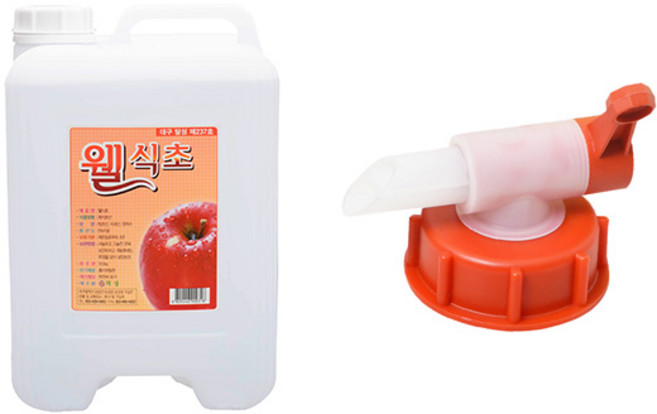 크린메이트 웰 식초 말통 대용량 13kg 세탁 소독+소분밸브 (대), 1개