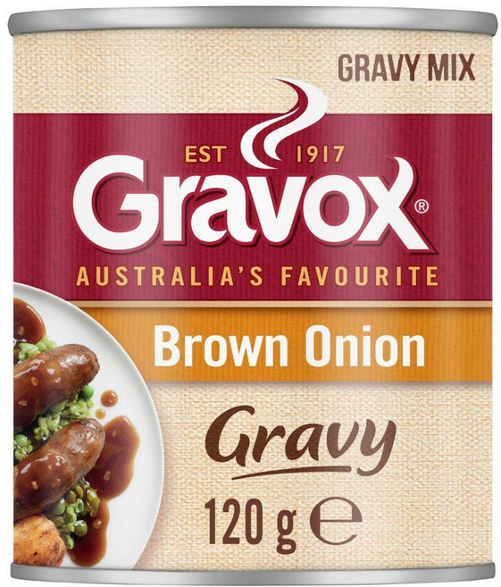 그래복스 Gravox Brown Onion Gravy Mix Tin 브라운 어니언 그레이비 믹스 틴 호주, 14개, 120g