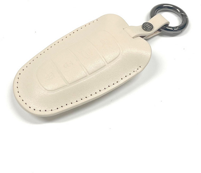 아이루스 가죽 스마트 키케이스 자동차 차키케이스 키홀더 현대 기아 제네시스, H-9, 아이보리