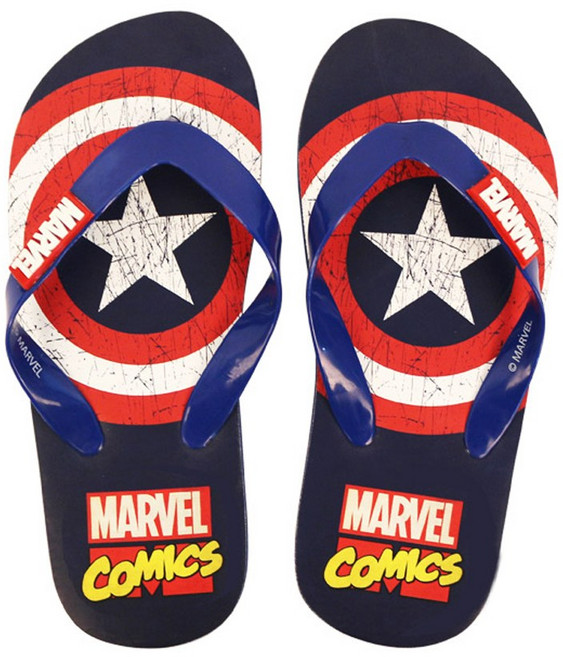 마블 쪼리 캡틴 슬리퍼 샌들 아쿠아슈즈 플립플랍