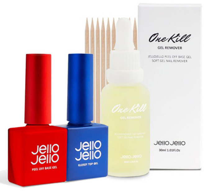 젤로젤로 필오프베이스젤+글로시 탑젤+원킬리무버 세트, 필오프 베이스젤+글로시 탑젤+원킬리무버 세트, 1개, 30ml