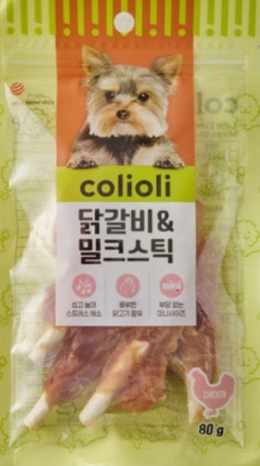 콜리올리 닭갈비 & 밀크스틱 (80G), 1개, 80g