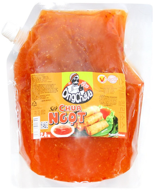 옹차바 스위트칠리 소스 2.4KG Sweet chilli sauce chua ngot 대용량 업소용소스, 1개