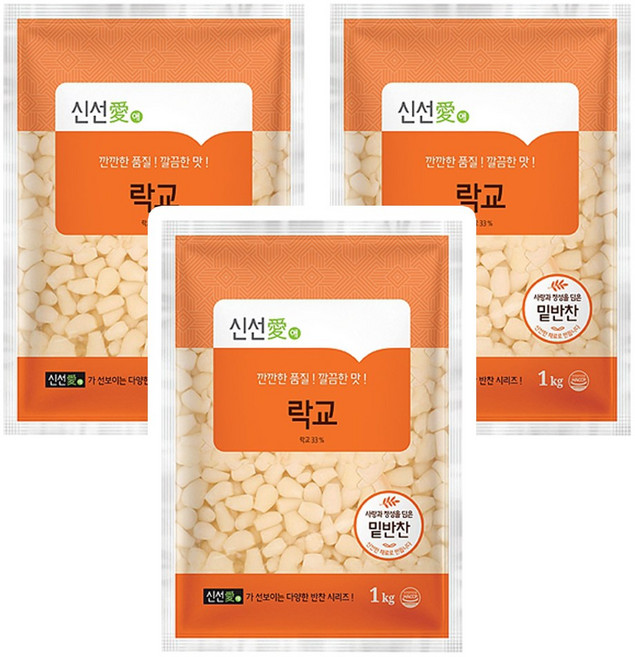 신선애 락교 1kg, 3개