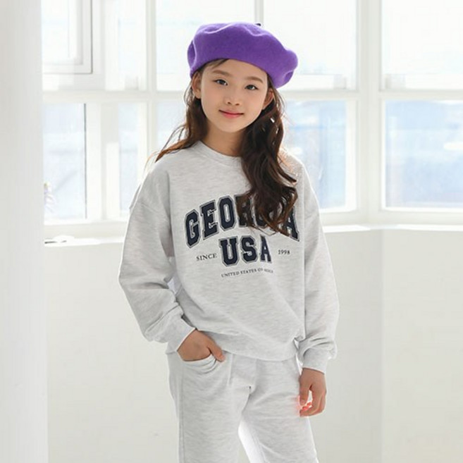 잭키드 여아용 조지아 맨투맨티