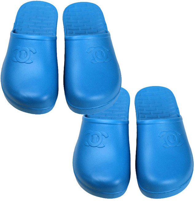 1+1 국산 미끄럼방지 EVA 막힘 욕실화 욕실 화장실 슬리퍼, 1개, 블루+블루