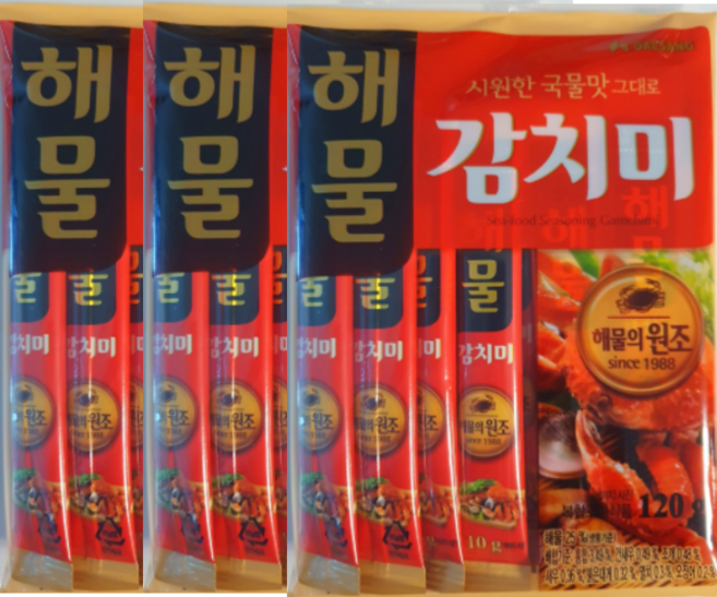 청정원 해물감치미 120g (스틱형10g), 3개