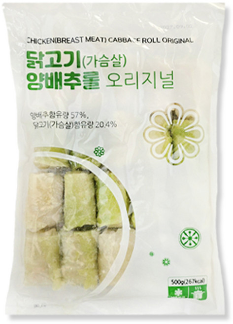 랜시 닭가슴살 양배추롤 500g, 20개