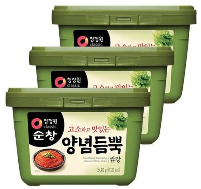 청정원 순창 양념듬뿍 쌈장, 500g, 3개