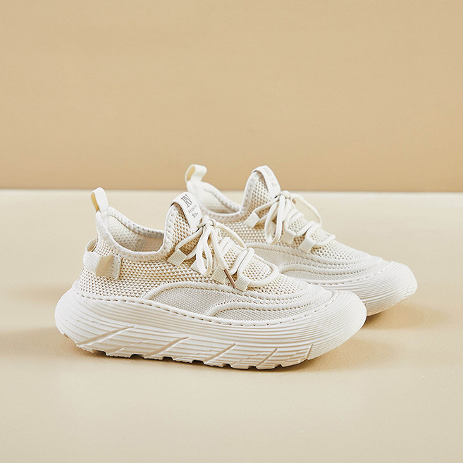 슈앤가비 통기성 좋은 키높이 쿠셔닝 메쉬 스니커즈 여성 운동화 데일리 런닝화 캐주얼 워킹화