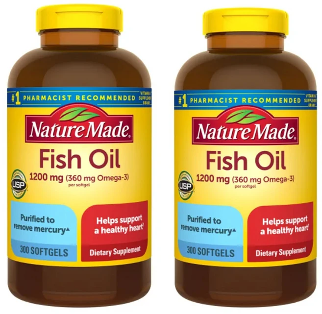 네이처메이드 네이처메이드 피쉬 오일 오메가3 300정 x2통, 2개 - 쿠팡