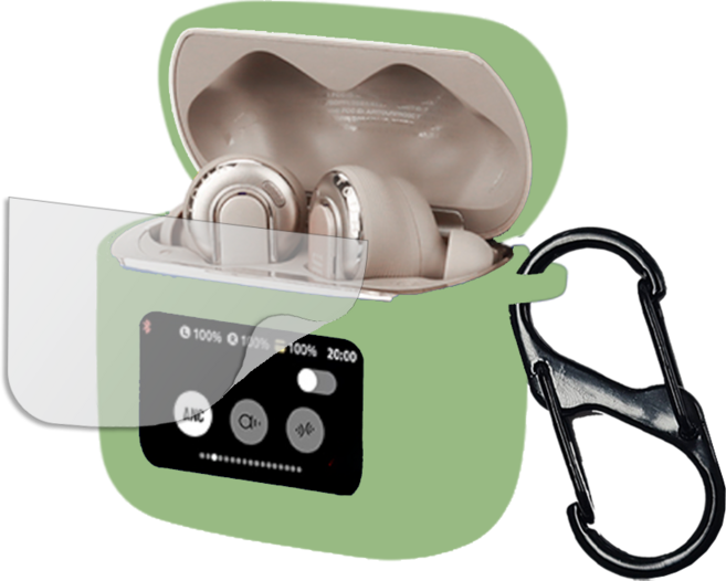 JBL TOUR PRO3 하우징 컬러 슬림핏 케이스 액정 스크린 필름, 아보카도, 1개