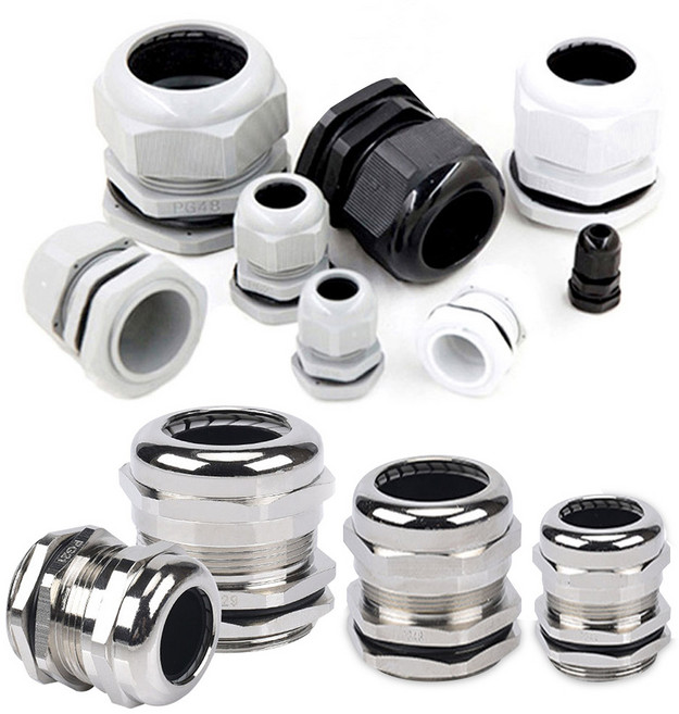 방폭용 메탈 블랙 화이트 그레이 케이블그랜드 PG7~PG63 IP68 ISO9001 SGS ROHS CE 황동 니켈도금 방수 커넥터 PG, 케이블그랜드 PG42, 1개