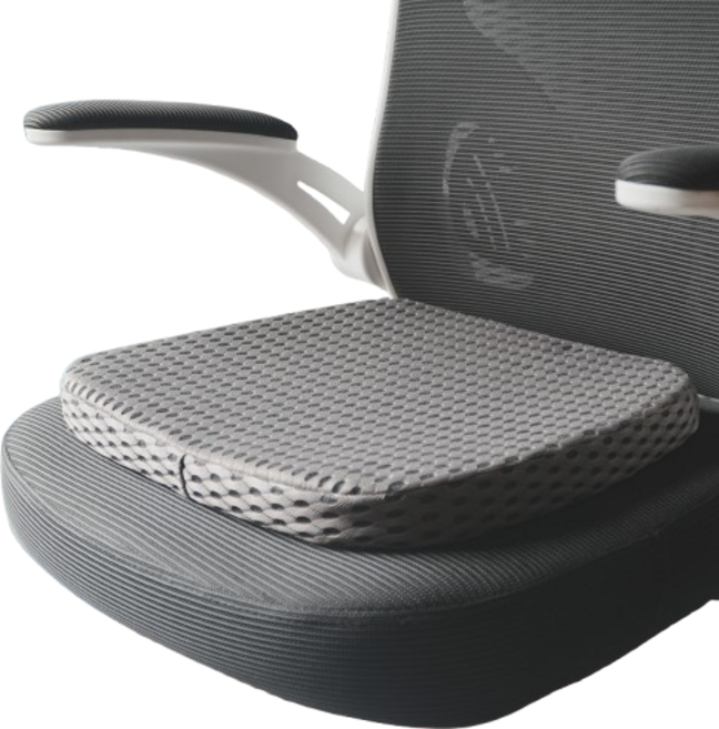 AIR FIBER 4D空氣纖維透氣坐墊 可水洗涼感減壓辦公椅墊, 輕奢灰