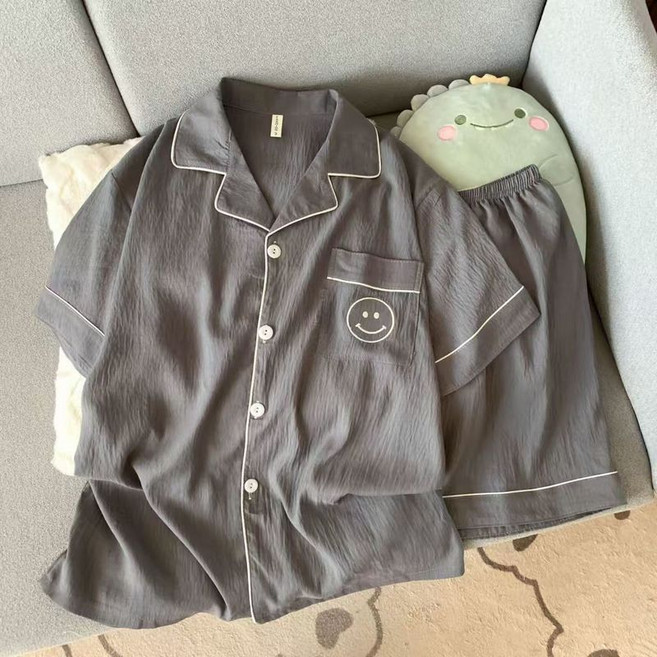 男士睡衣 夏季短袖薄款居家服套裝