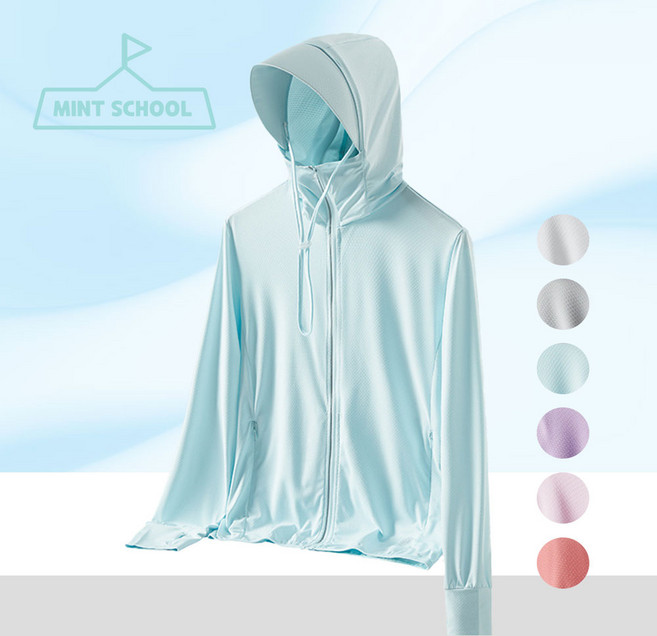 민트스쿨 자외선 차단 UV 차단 쿨링 후드집업 비치웨어 쿨링 자켓