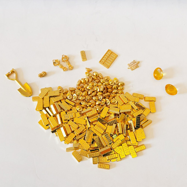 金條 金龜 如意 花生 算盤 金鏟子 琉璃元寶 擺飾配件, 聚寶C組(不含桶子)-適用大金桶