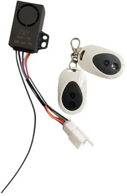 트렌드 방범 경보기 새로운 대형 원격 제어 이륜 및 전기차용 블랙, 02 White