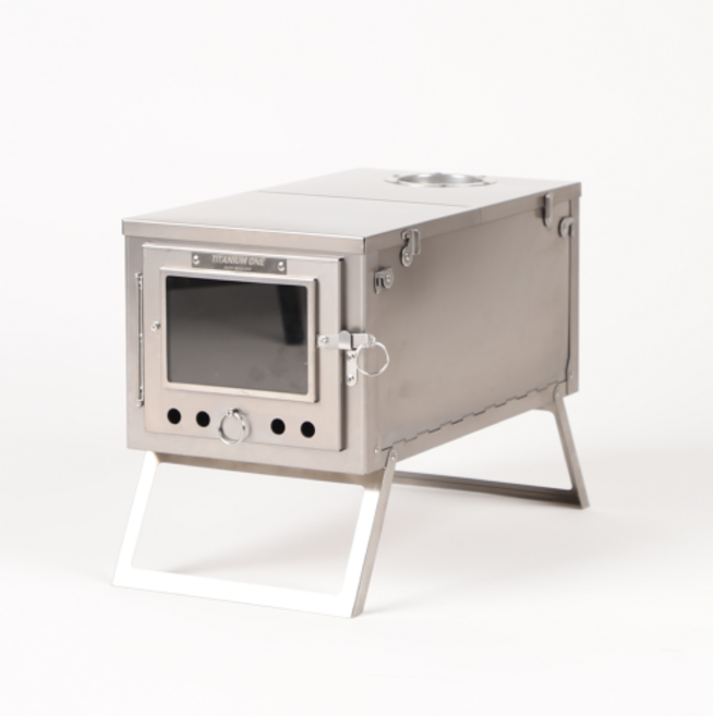 플콘 화목난로 접이식 티타늄 캠핑 화목난로 티타늄 원, 티타늄원, +티타늄3m+불티캡+장작받침대