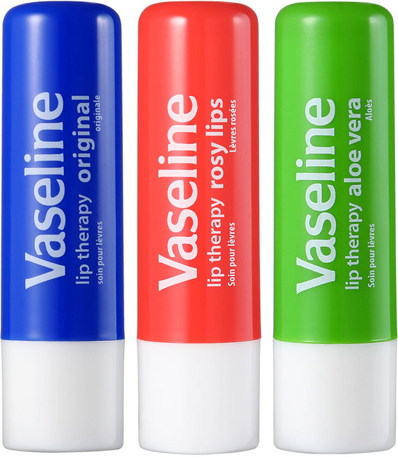 바세린 립테라피 립밤 스틱형 3종, 로지립스+오리지날+알로에, 1개, 4.8g