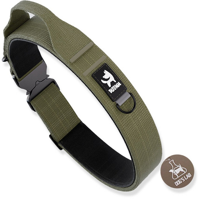 독스랩 중형견 대형견 컴포트 목줄 심플형, 1개, 심플카키