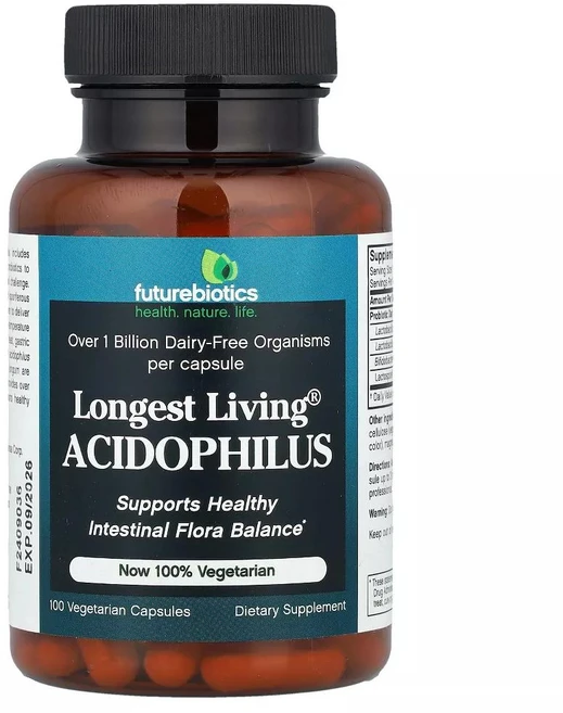 퓨처바이오틱스 롱기스트 리빙 애시도필러스 유산균 Futurebiotics Longest Living Acidophilus 100정, 1개 - 쿠팡