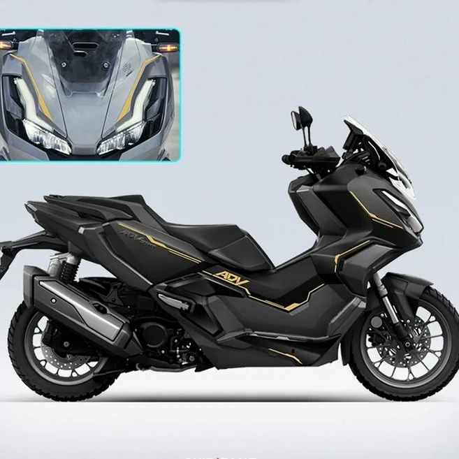 ADV 350 바디 풀 꽃 장식 데 오토바이 용 그래픽 키트, 04 Gold