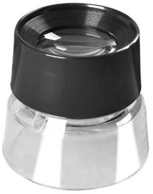 휴대용 루페 10배율 고배율 미니돋보기 확대경 현미경 학교 학생 학습교구 관찰용 검수용, 1개