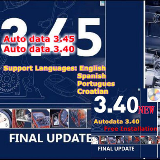 OBD22025 Hot Autodata 3.45 3.40 자동 자동차 수리 진단 소프트웨어 배선 다이어그램 데이터 자동차 수리, 02 Auto data 3.40, 01 Sent by Email