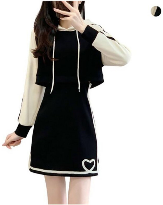 여성 골프원피스 긴팔 원피스 봄 가을 겨울 실내골프복 날씬핏 원피스 키작녀 원피스 비보뉴